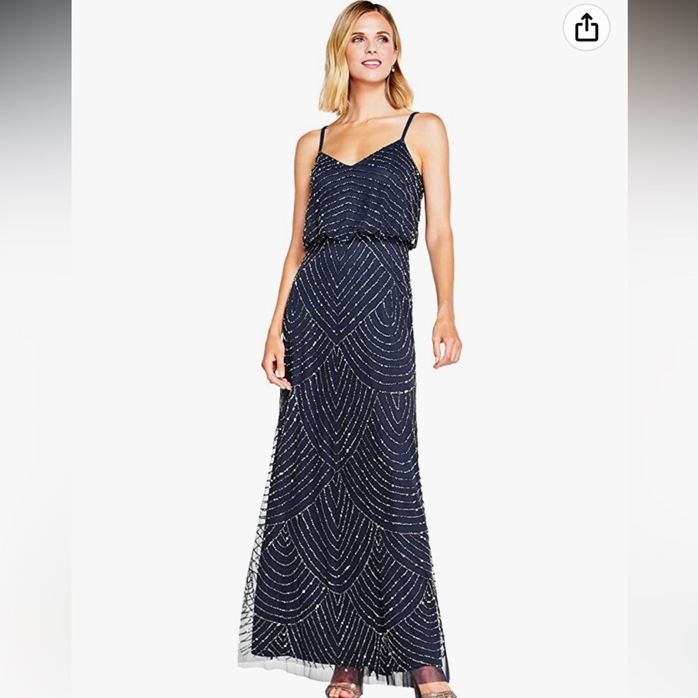 Adrianna Papell beaded “Blouson” gown